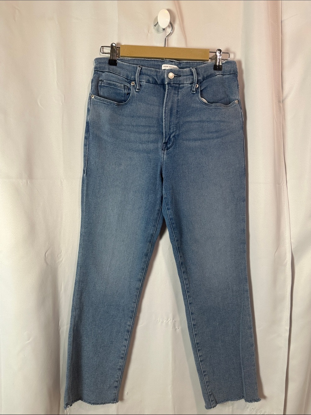 Good American Straight Leg Mid-Blue Jeans - Size 31